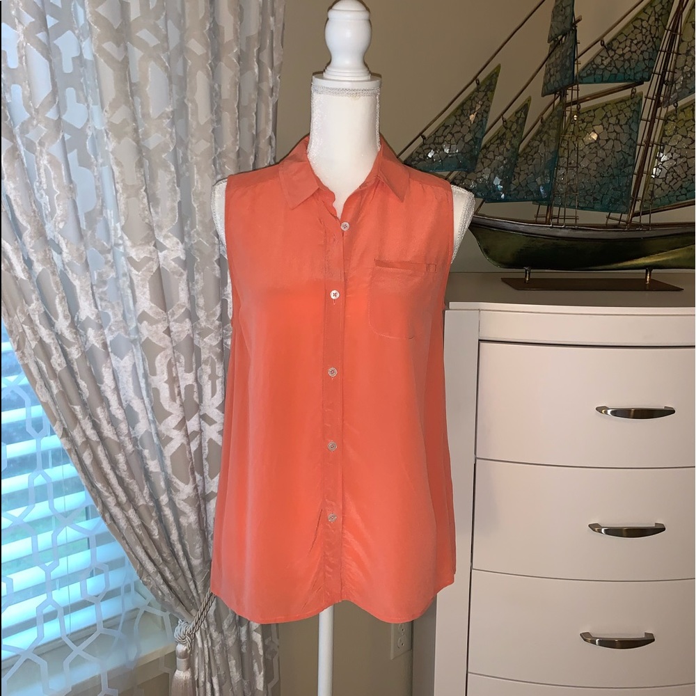 AG Adriano Goldschmied 100% silk sleeveless top